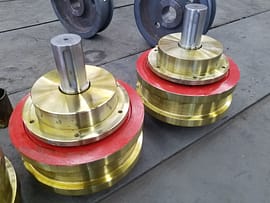 European type crane wheel assembly