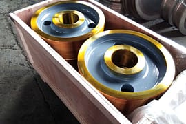  pcs of Dia.mm crane wheels package and delivery