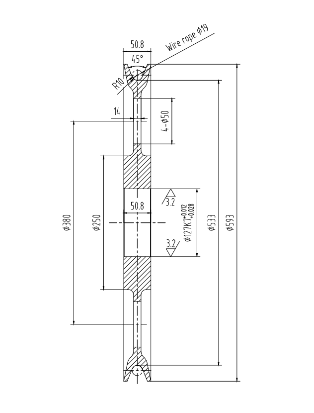 Production drawing of 533 sheaves 1